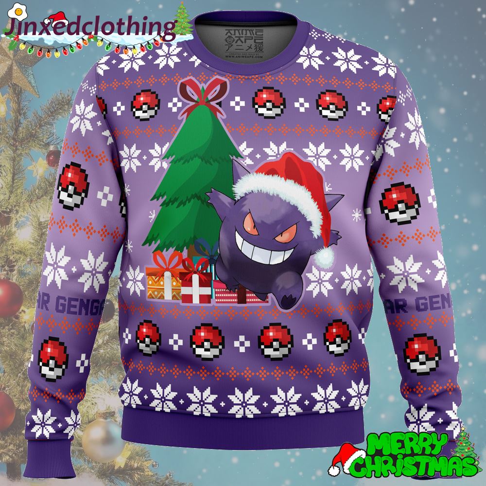 Christmas Gengar Pokemon Ugly Christmas Sweater Xmas Day 